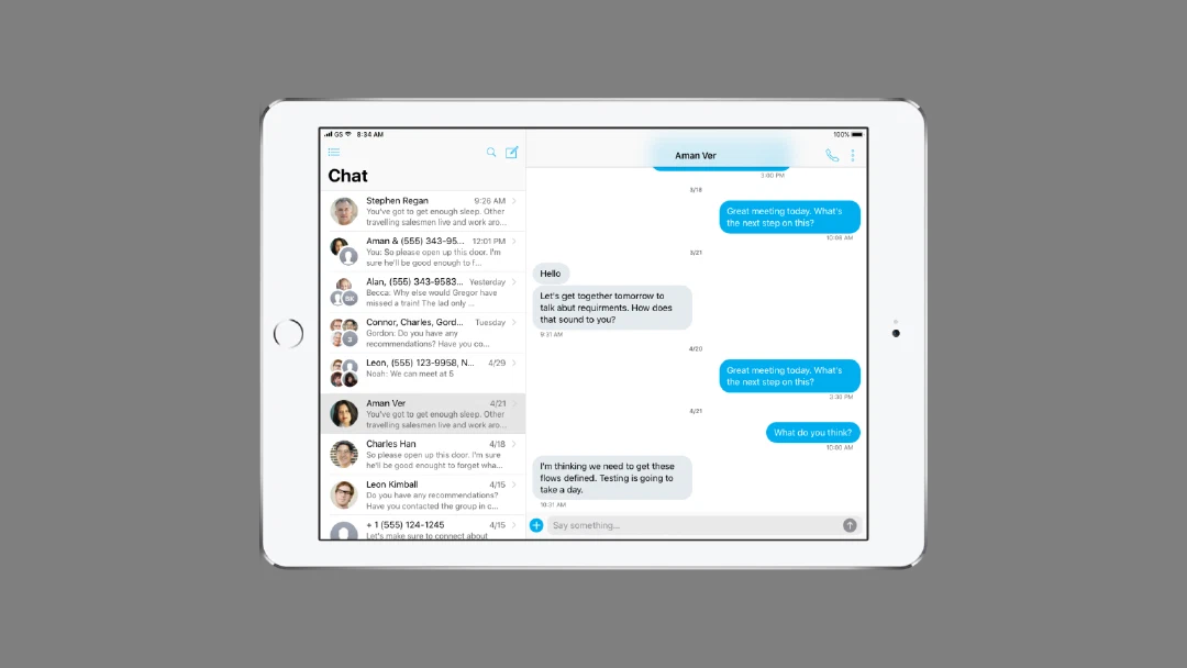 Tablet 02 chat light